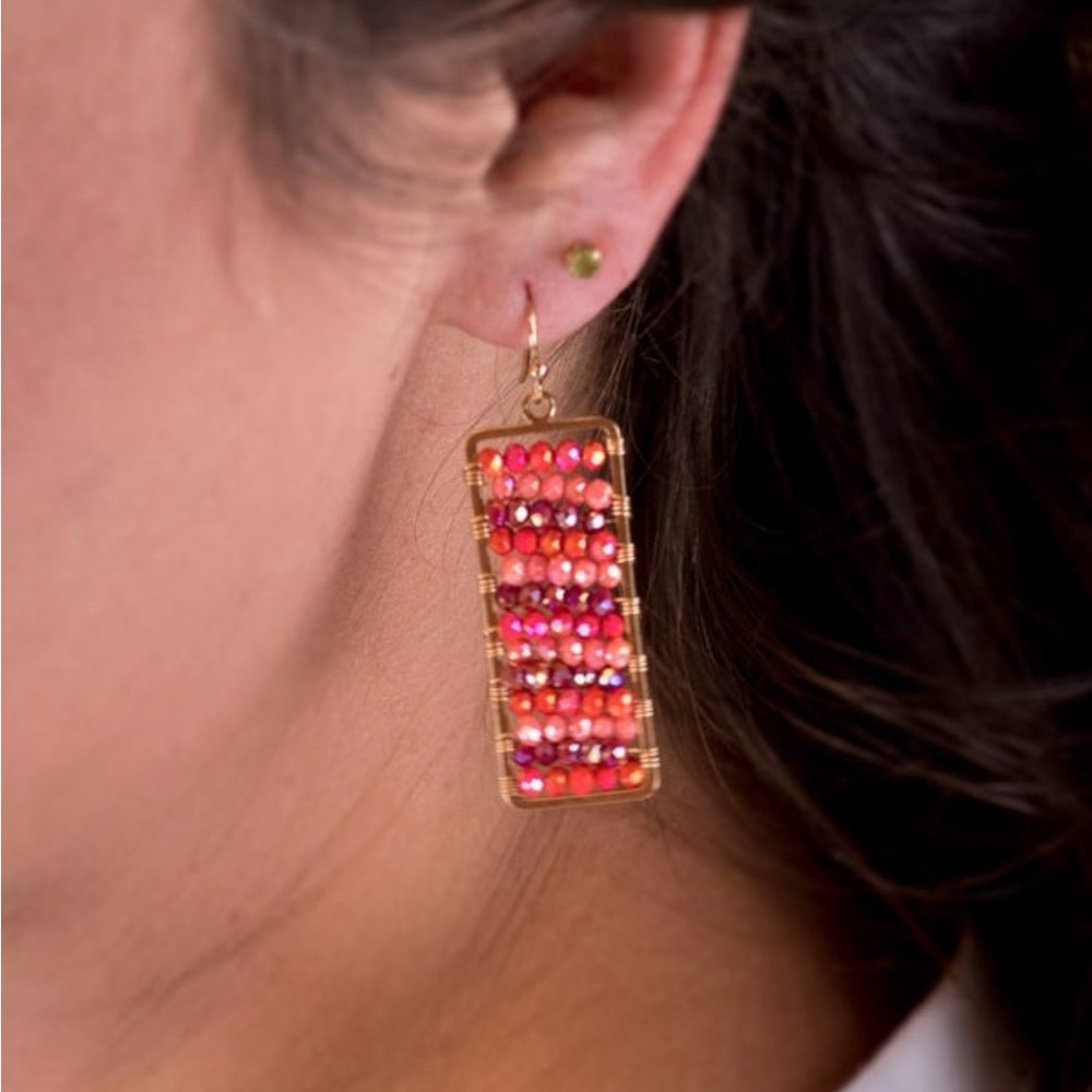 NEW Gold Hardware Sparkle Dangle Earrings